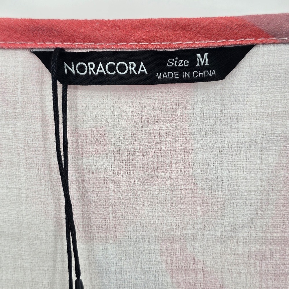 NEW Noracora Tunic/Dress Women M Floral V-Neck Tiered Ruffle Bell Sleeve - Picture 5 of 9